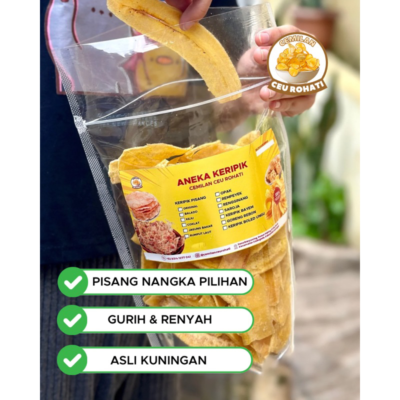 

Keripik Pisang Ceu Rohati - Rasa Original, Asli Kuningan, Gurih
