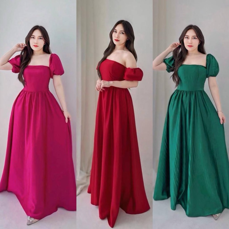 Dress christmas | maideu clothing | dress natal merah hijau