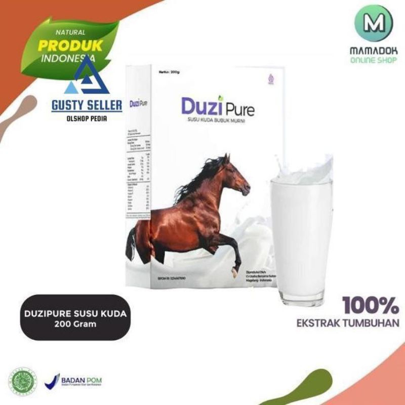 Duzi Pure Susu Kuda 200gr Suplemen Kesehatan Tulang dan Sendi