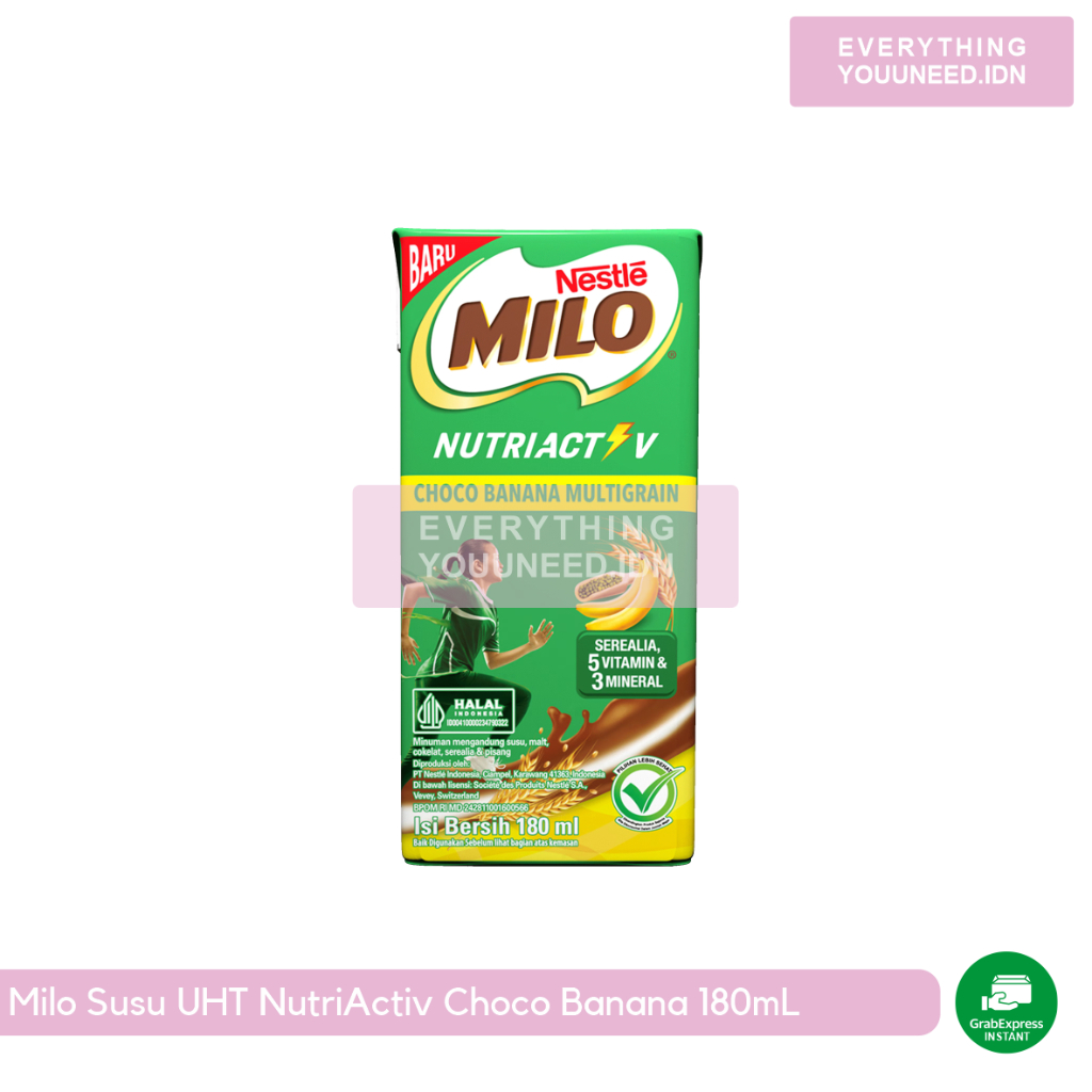 

Milo Susu UHT NutriActiv Choco Banana180mL