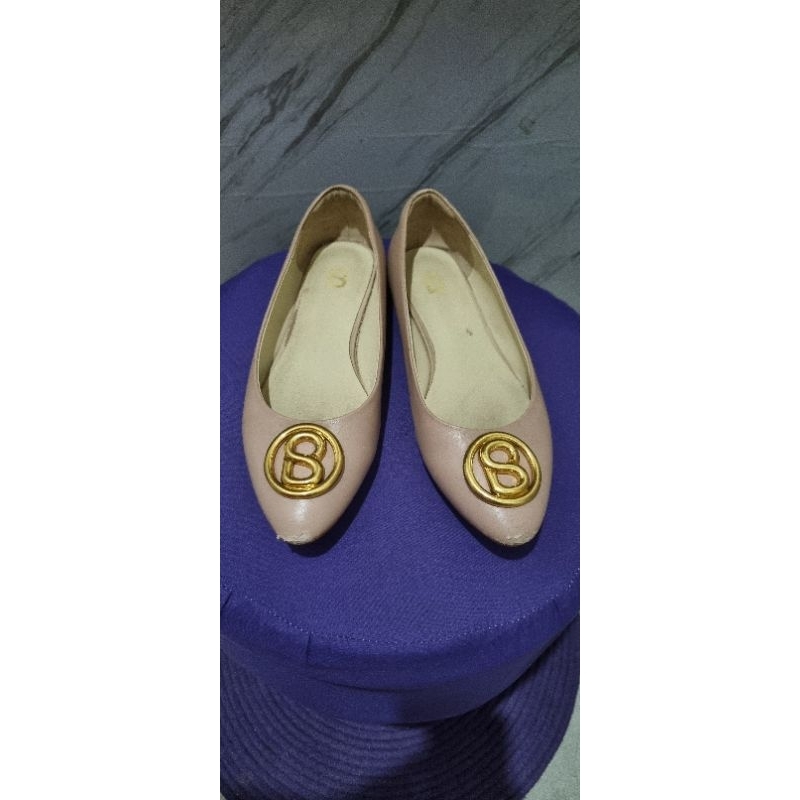 Elan Shoes Nude Buttonscarves Size 37 PL
