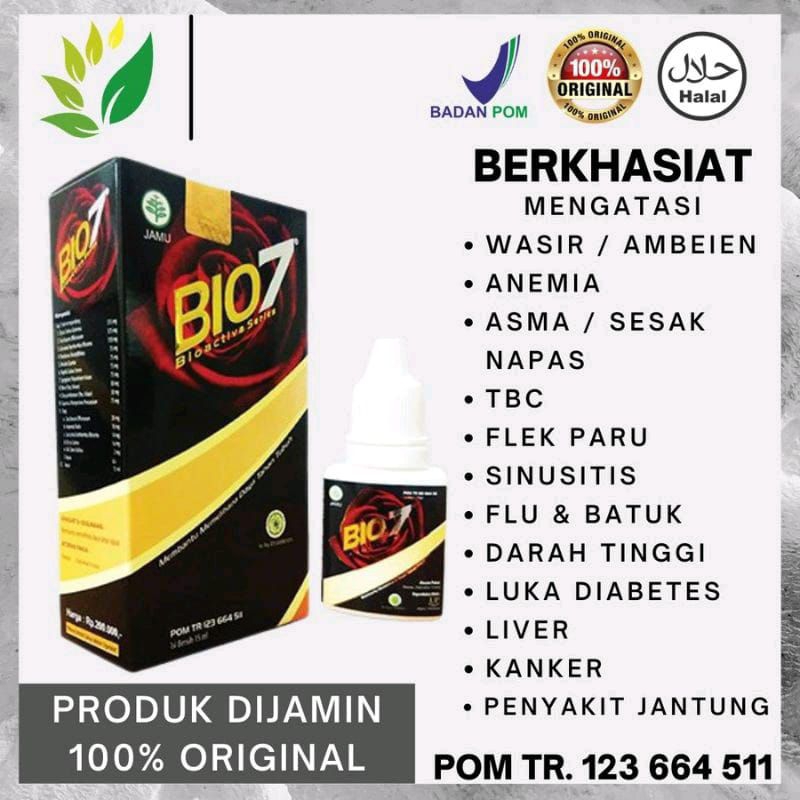 BIO7 BIO SEVEN BIO 7, JAMU TETES HERBAL ORIGINAL 15ML