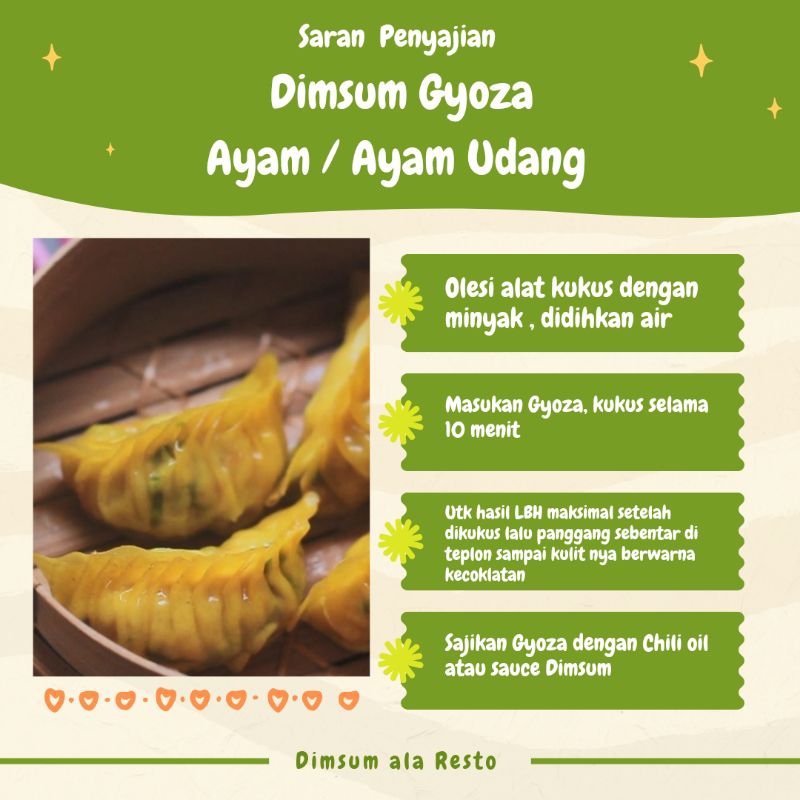 

Dimsum Frozen Gyoza Ayam isi 25 pcs