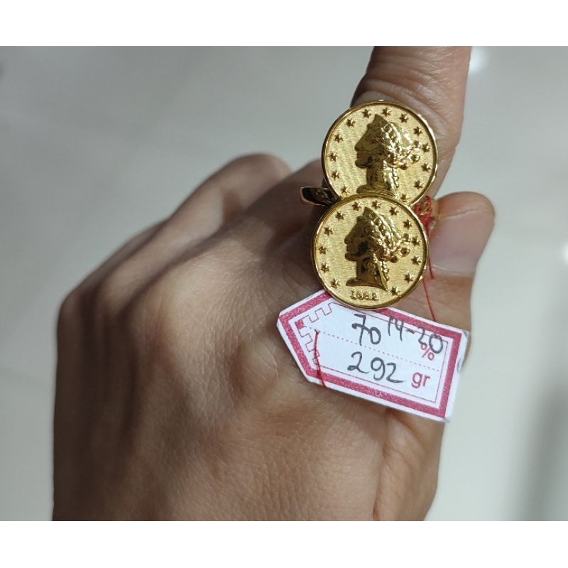 Cincin emas 70 dollar kembar