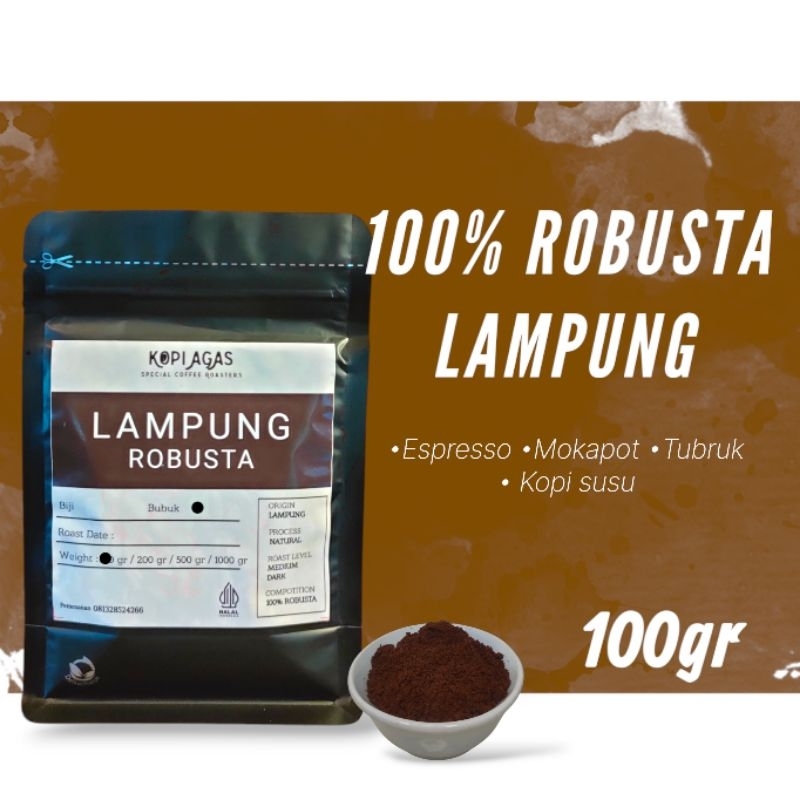 

KOPI BUBUK ROBUSTA 100 GR | KOPI BUBUK HITAM 100% MURNI | KOPI SPESIAL TANGGAMUS LAMPUNG