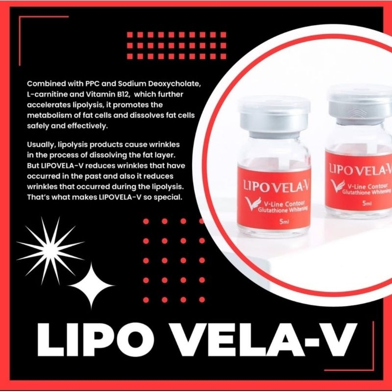 LIPOVELA V ( FACE & WHITENING) /MESOLIPOLYSIS PIPI /SUNTIK LEMAK PIPI & DOUBLE CHIN