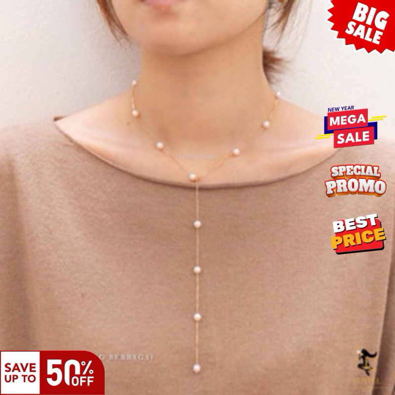 Kalung Panjang Mutiara Air Tawar | Kalung Panjang mutiara lombok| kalung Mutiara bersertifikat