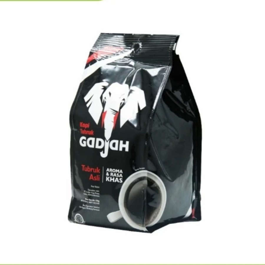 

KOPI TUBRUK ASLI GADJAH POUCH 138 GR | BUBUK KOPI HITAM