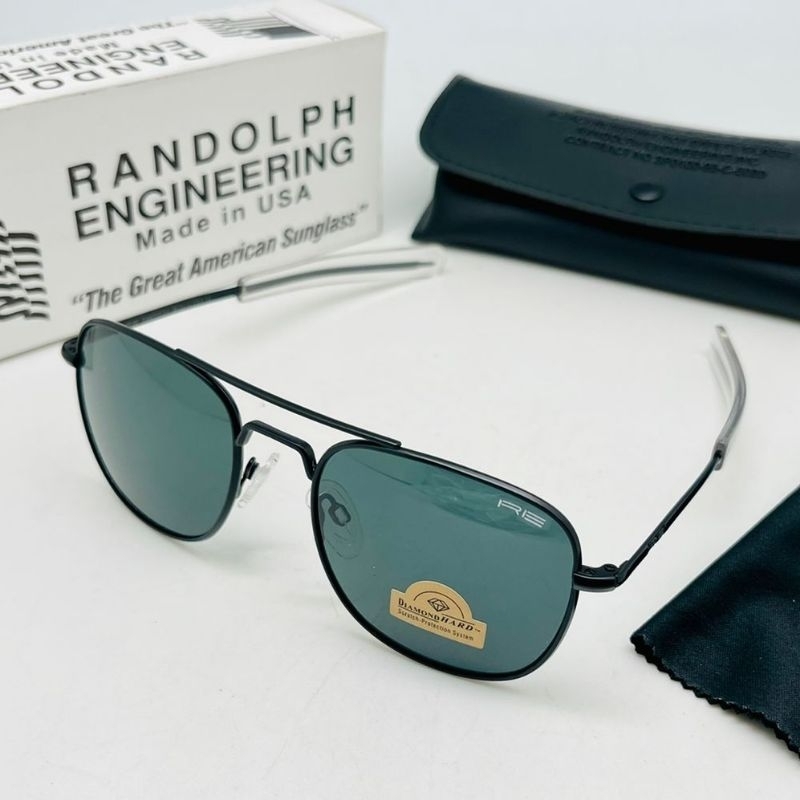 Kacamata Hitam Pilot Aviator Randolph Engineering Lensa Kaca