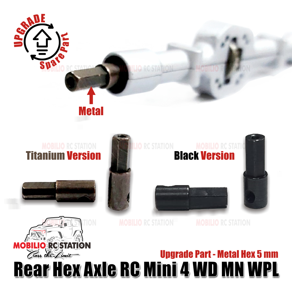 Upgrade Part - Hex Metal 5 mm Roda Belakang Rear Wheel Rc MN