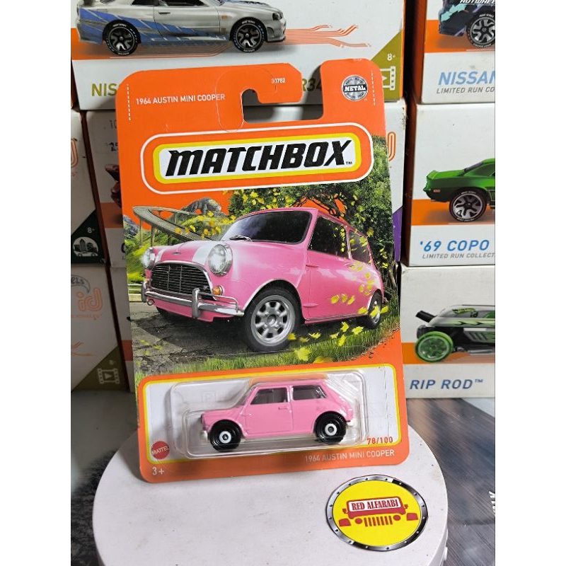 matchbox 1964 austin mini cooper pink