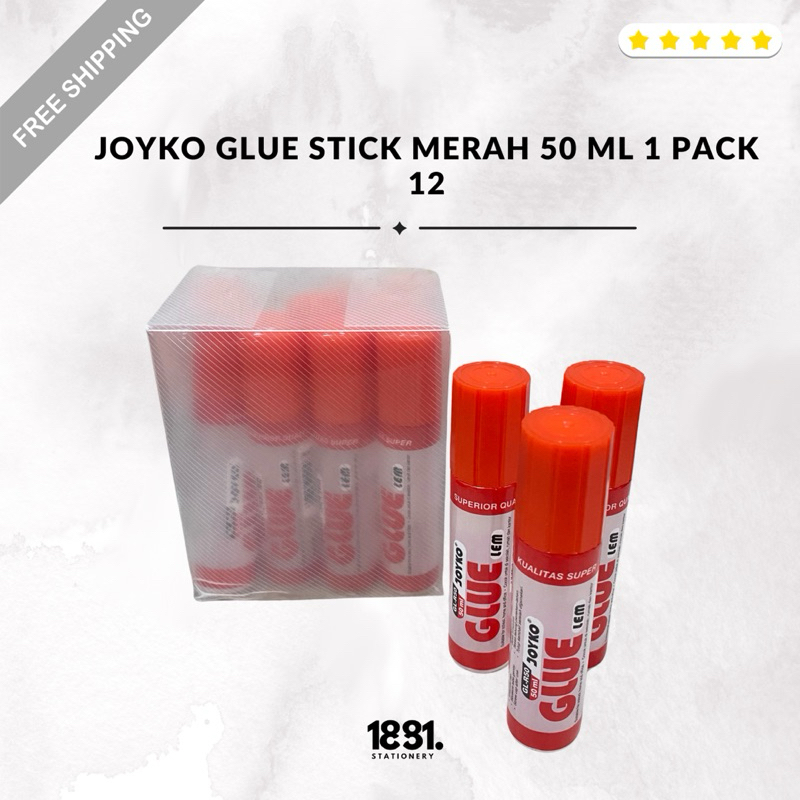 

Joyko Glue Stick Merah 50ML 1 Pack 12