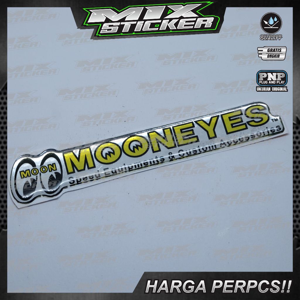 Emblem timbul mooneyes / stiker mooneyes