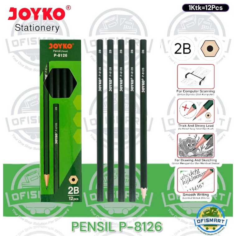 

Joyko Pensil Tulis 2B P 8126 | @ 1Ktk=12 Pencil