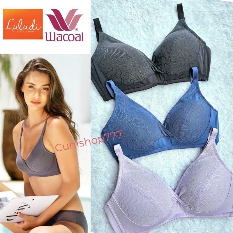 BRA LULUDI by WACOAL FEEL FREE BUSA NORMAL BH WANITA TANPA KAWAT NO WIRE WIRELESS Lp 4248 k43b LB 42