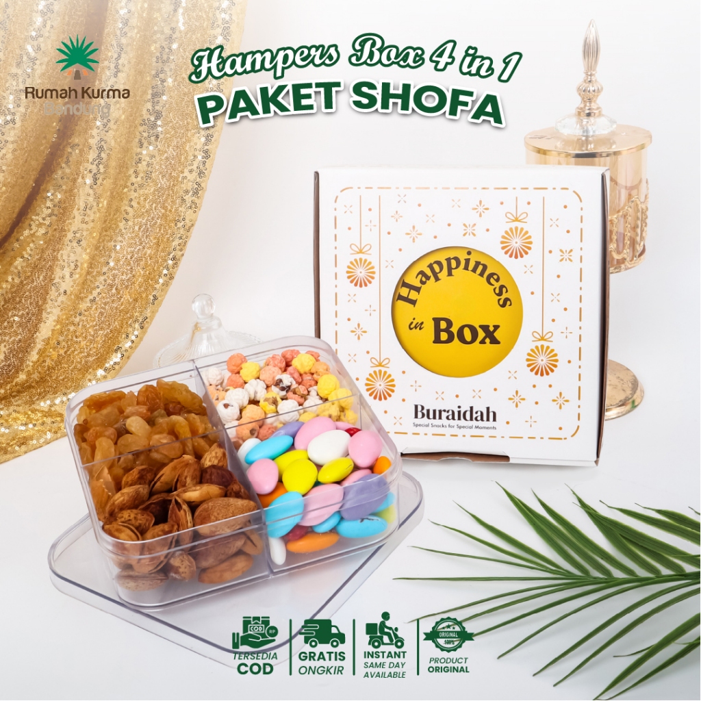 

Hampers Paket Shofa Aneka Cemilan Coklat, Kismis dan Kurma