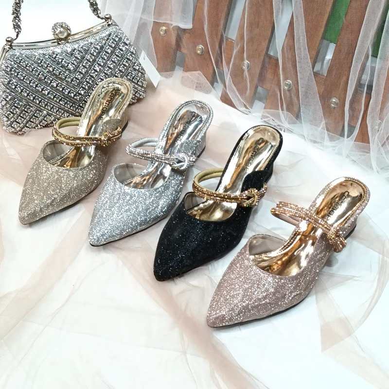 CANMORE BY COLLIBRY-SANDAL PESTA SLOP GLITER BAST QUALITTY