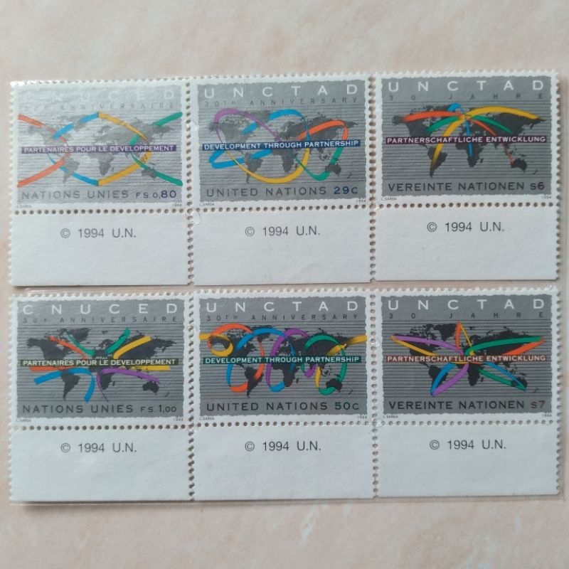 

Perangko Prangko Jadul UNO United Nations Set Seri 30th Anniversary UNCTAD 1994 Mint - YN2066