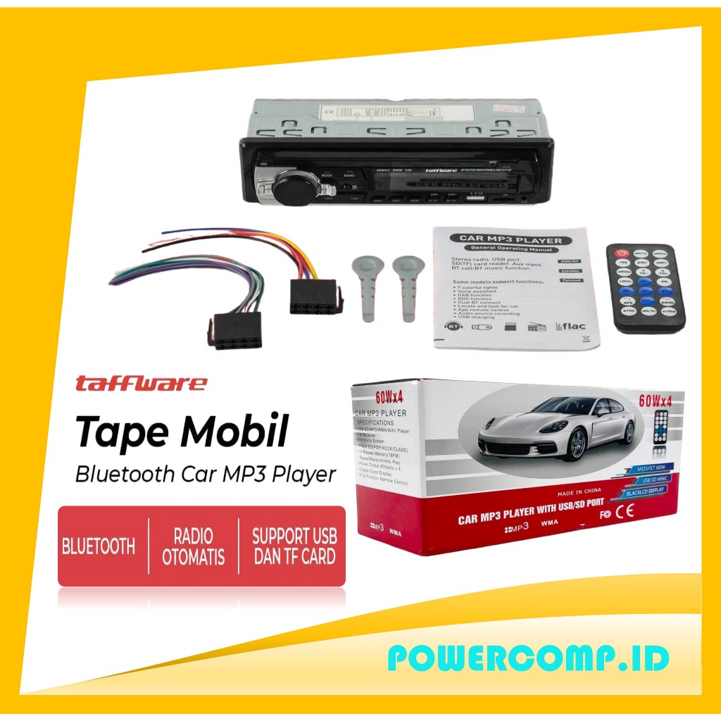 Taffware JSD-530 Tip Mobil Bluetooth  Car Radio Stereo Player Multimedia MP3 Player Digital Bluetoot
