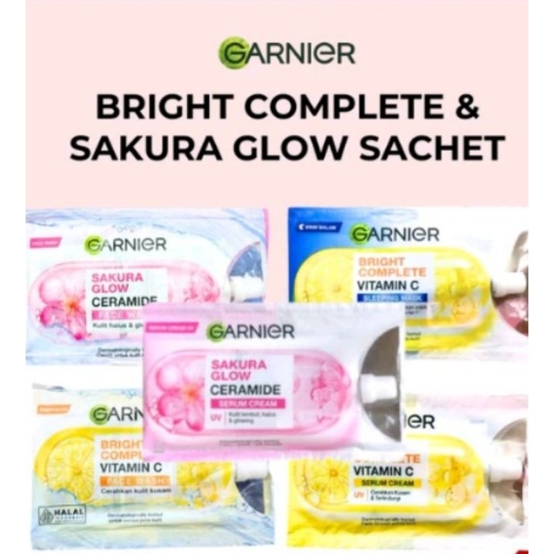 GARNIER SACHET KRIM MALAM KRIM PAGI SABUN MUKA SERUM WAJAH