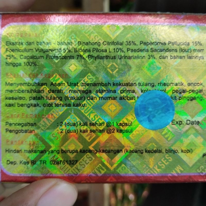 

KAPSUL EXTRA BINAHONG kotak