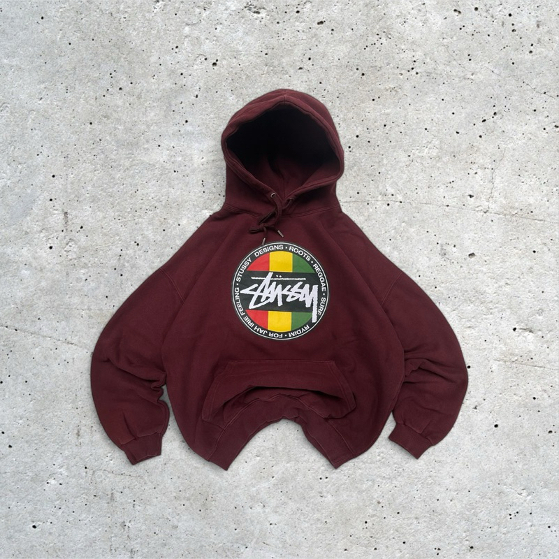 Jaket Pullover Hoody Stussy Roots Reggae Second Original 100%