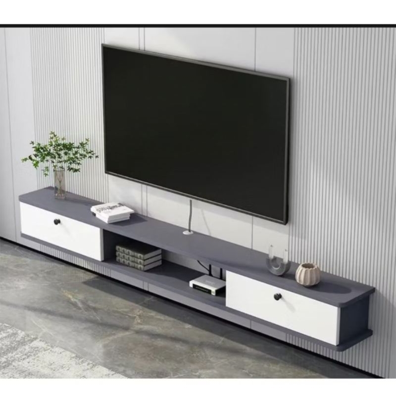meja tv minimalis modern gantung dinding