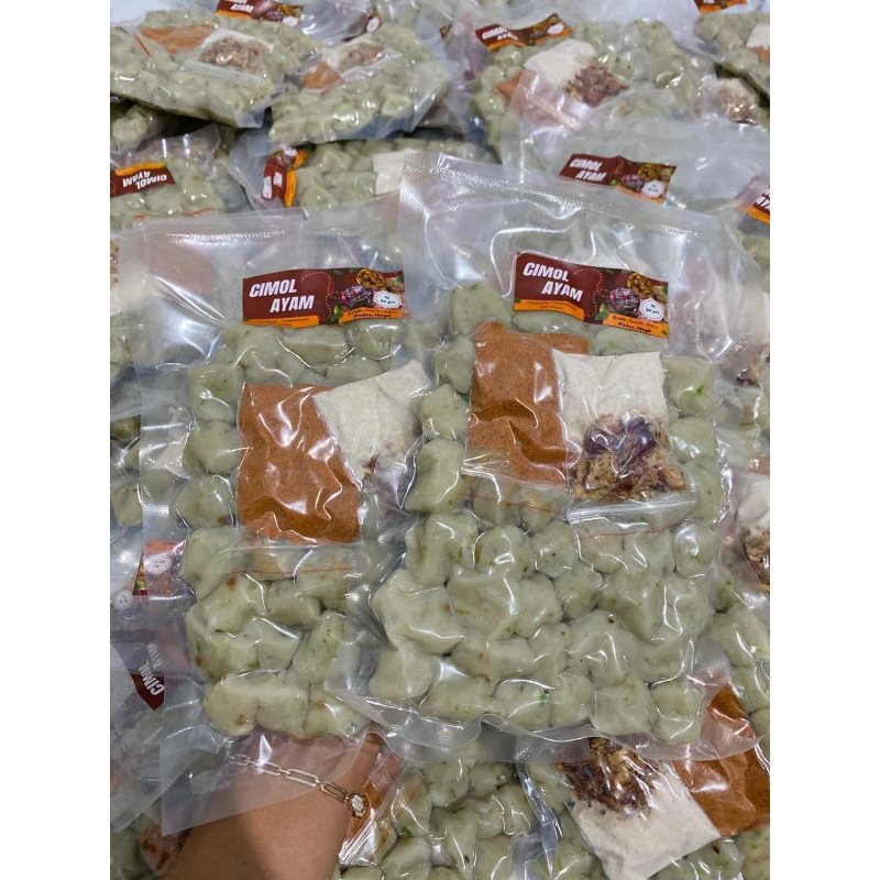 

cimol ayam free bumbu kemasan vakum