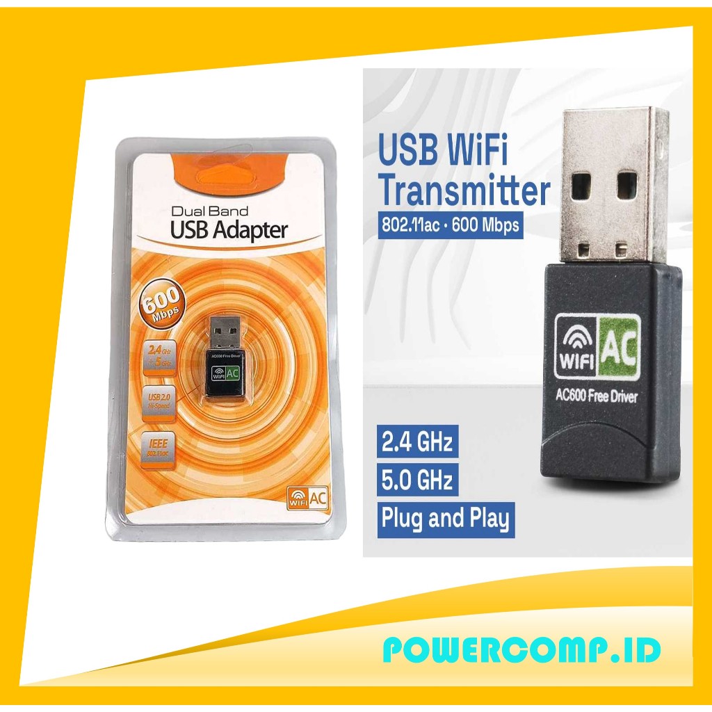 Easyidea WL4 USB WiFi Adapter 600Mbps Wifi Adapter Dual Band 600Mbps 5GHz 2.4Ghz 802.11AC AC600 WiFi