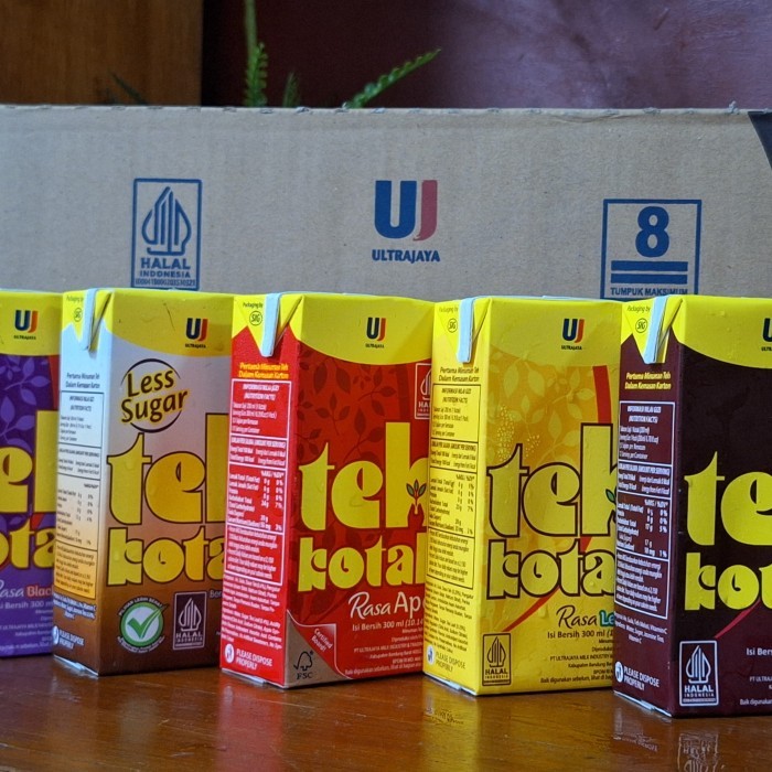 

Minuman Tea Kemasan Rasa Teh Kotak Ultra Jaya UHT 300 Ml Isi 6 pcs Varian Apel, Blackcurrant, Leci, Lemon, Teh Botol