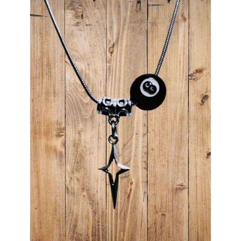 KALUNG TITANIUM PRIA MODEL BANDUL LIONTIN BINTANG BOLA 8