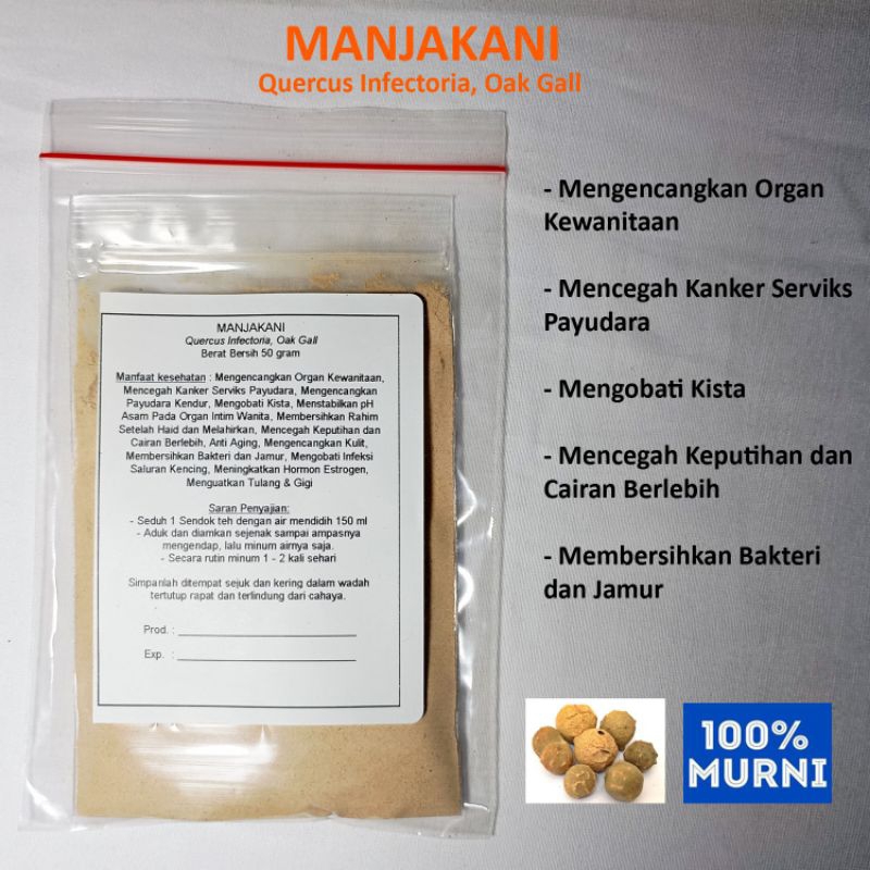 

MANJAKANI Seduh serbuk bubuk - Mencegah Kanker Serviks keputihan Bakteri dan Jamur Infeksi Saluran Kencing