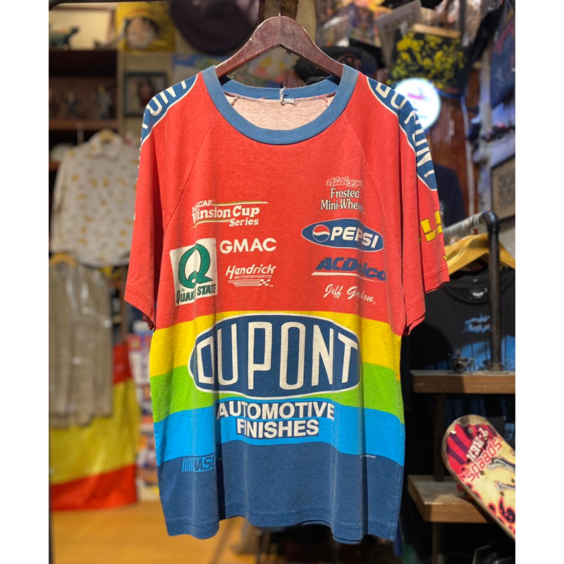 kaos Nascar Vintage Rainbow Jeff Gordon 1998 Winston Cup Chase Dupont Pepsi Vtg Second bekas