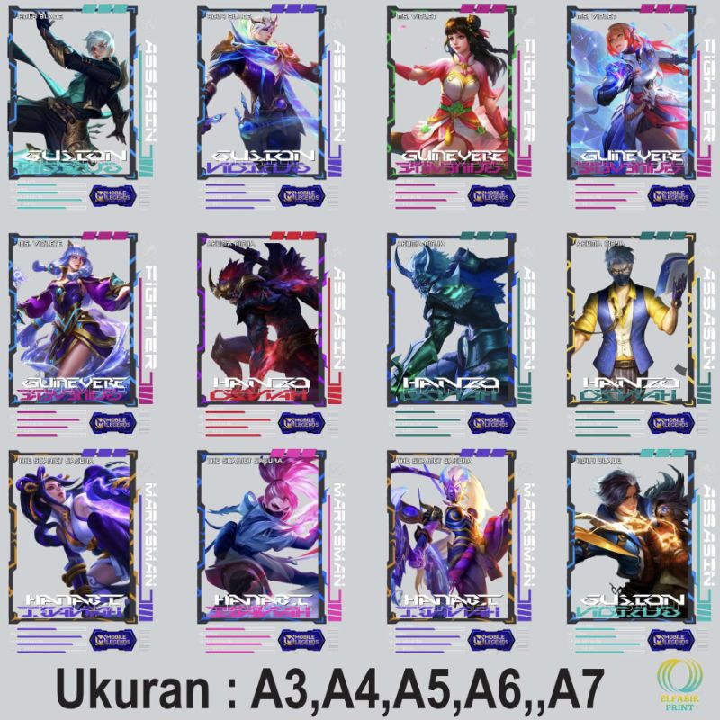 

Dtf Stiker Sablon Setrika Gambar Mobile Legends V8 Ukuran A3 A4 A5 A6 A7 Tinggal Tempel Atau Press