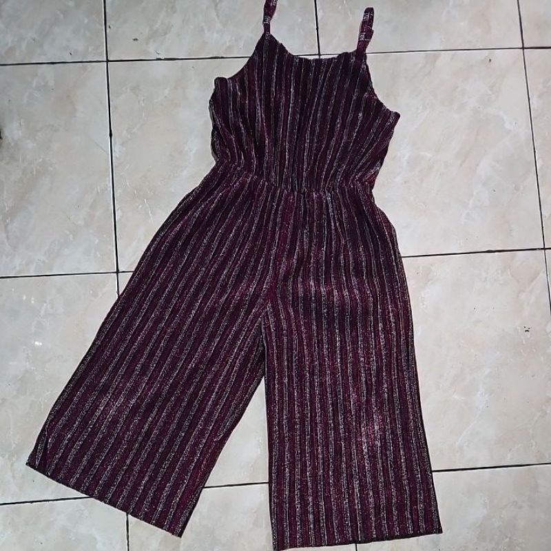 Jumpsuit Glitter Pesta Anak Perempuan M&S (Preloved)