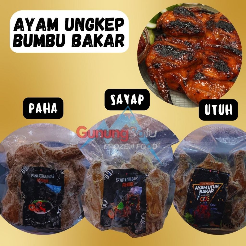 

AYAM BAKAR UNGKEP (UTUH/PAHASAYAP)