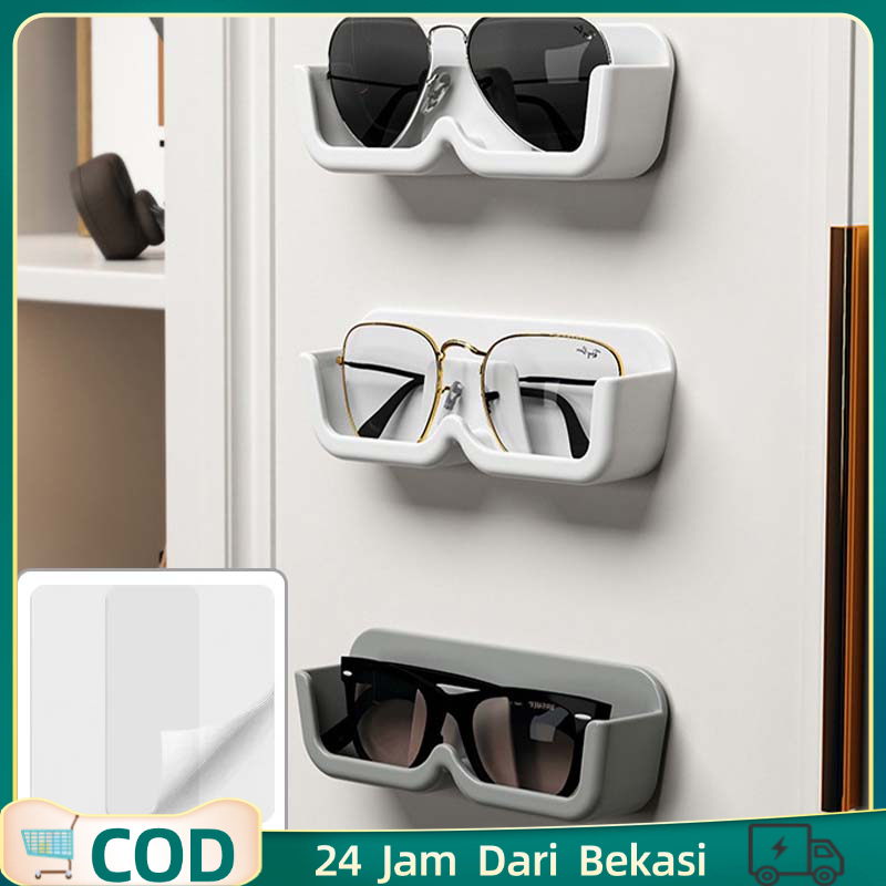3pcs Tempat Kacamata Aesthetic Dinding Rak Gantung Kacamata Akrilik Rak Kaca Mata Multifungsi Rak Ka