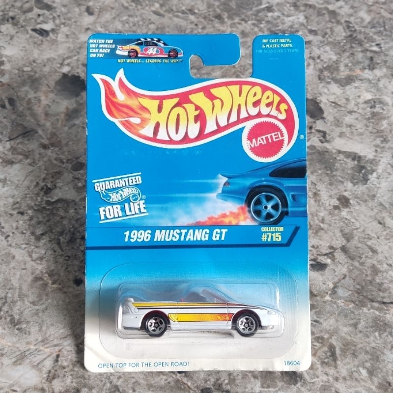 Hot Wheels Blue Card 1996 Mustang GT White - HW BLUE CARD