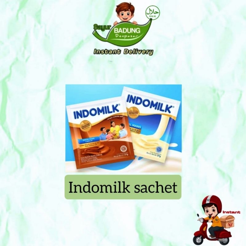 

Susu sachet Indomilk putih & coklat _ Badung