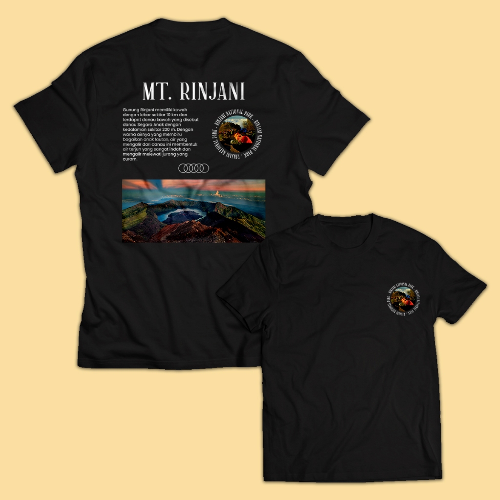 Kaos Pria Pendaki Gunung MT RINJANI Dewasa Baju Atasan Unisex PakeKaos