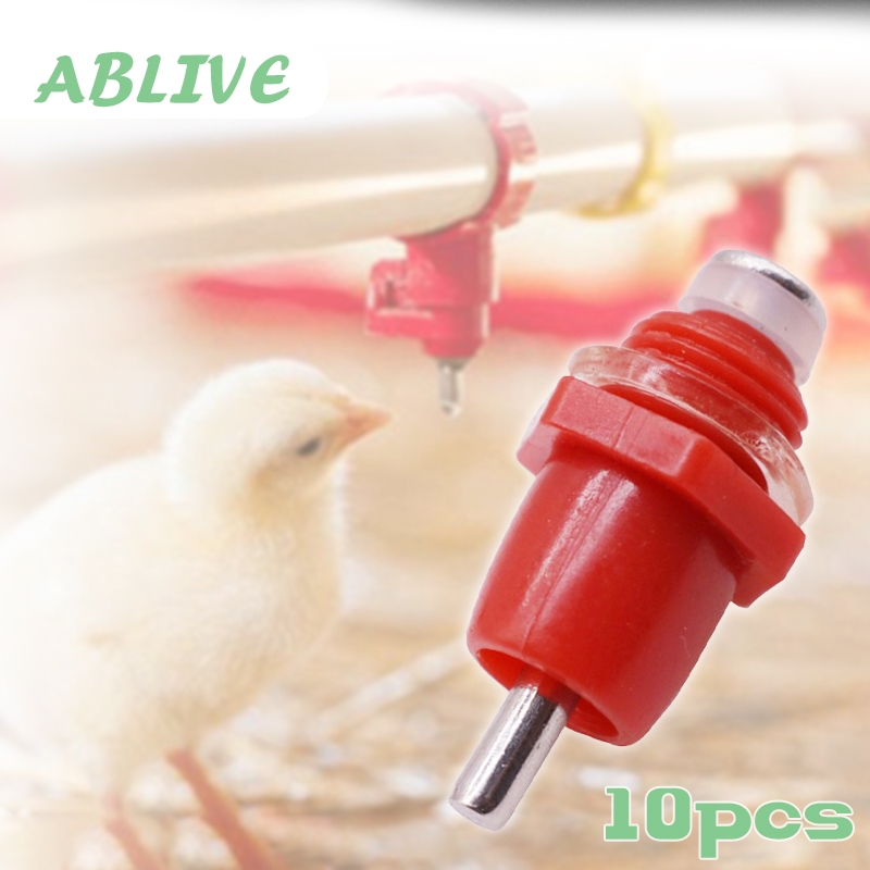 Isi 10 Nepel Minum Ayam / Alat Minum Ayam Otomatis / Tempat Minum Ayam Petelur Untuk Peternakan Hewa