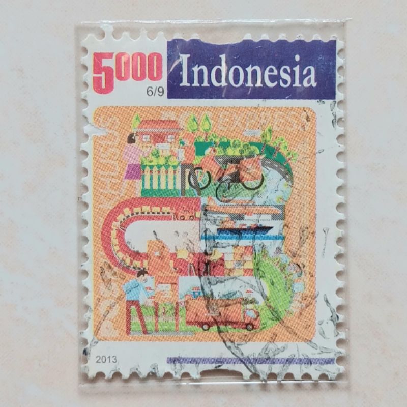 

(AF) Perangko Indonesia 2013 Layanan Pos (6/6) Used