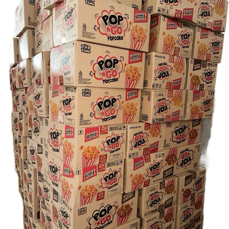 

POPCORN POP N GO RASA COKELAT & KARAMEL PER KARTON (30 PCS) Camilan Lebih Murah Snack