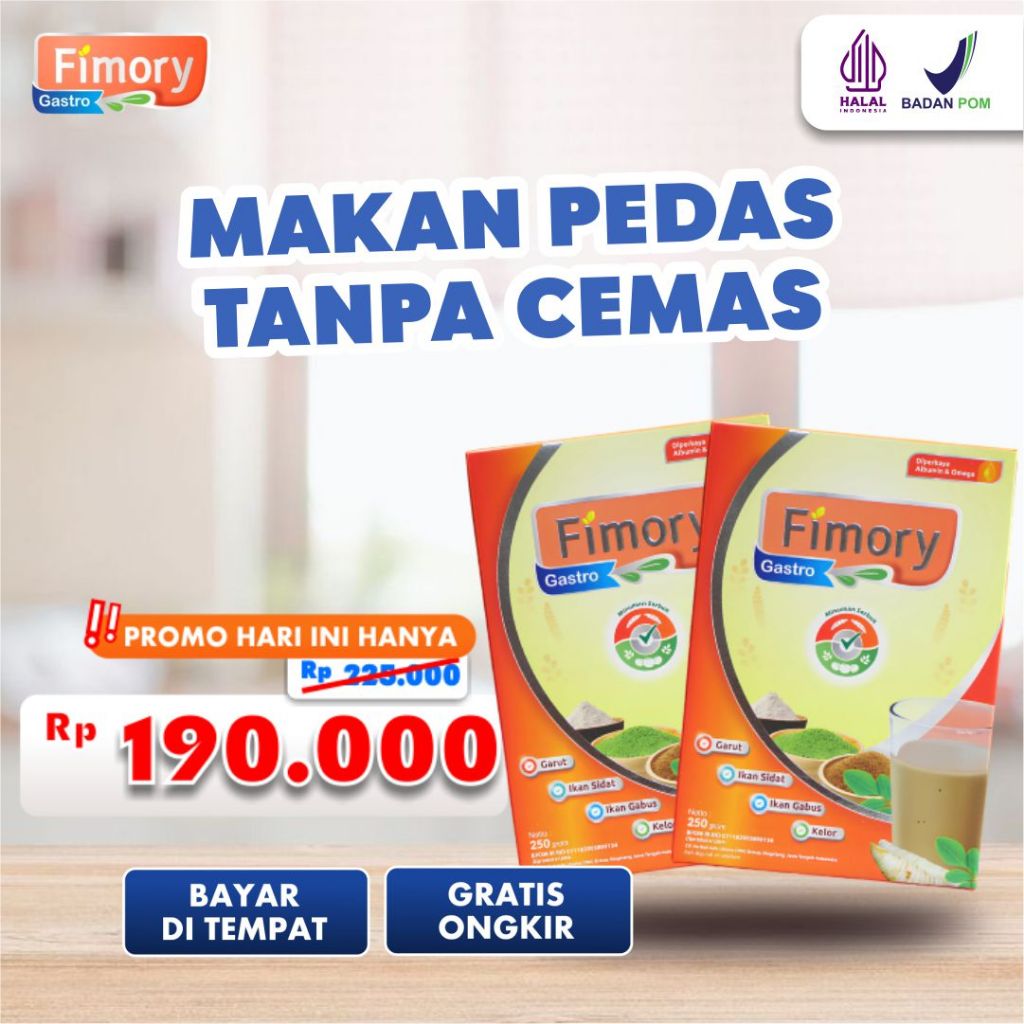 

Paket Hemat 2 Box Fimory Gastro Solusi Paling Ampuh Atasi Asam Lambung Maag Dan Gerd Mengandung Extrak Daun Kelor Dan Ikan Sidat