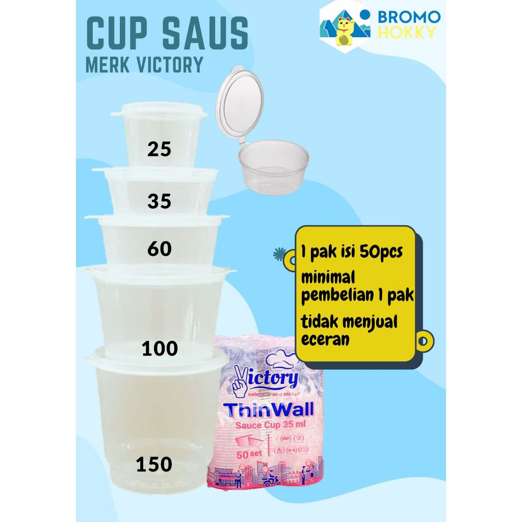 CUP WADAH SAOS DAN SAMBAL MERK VICTORY