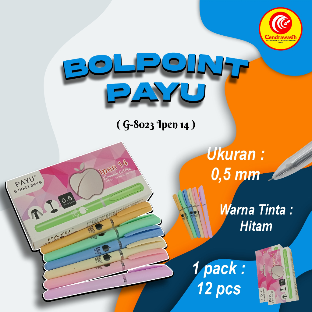 

BOLLPOINT PAYU G-8023 0,5MM IPEN 14 PACK