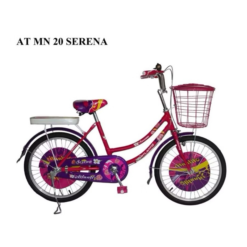 Sepeda Mini anak dewasa perempuan cewek 20 inch keranjang Atlantis