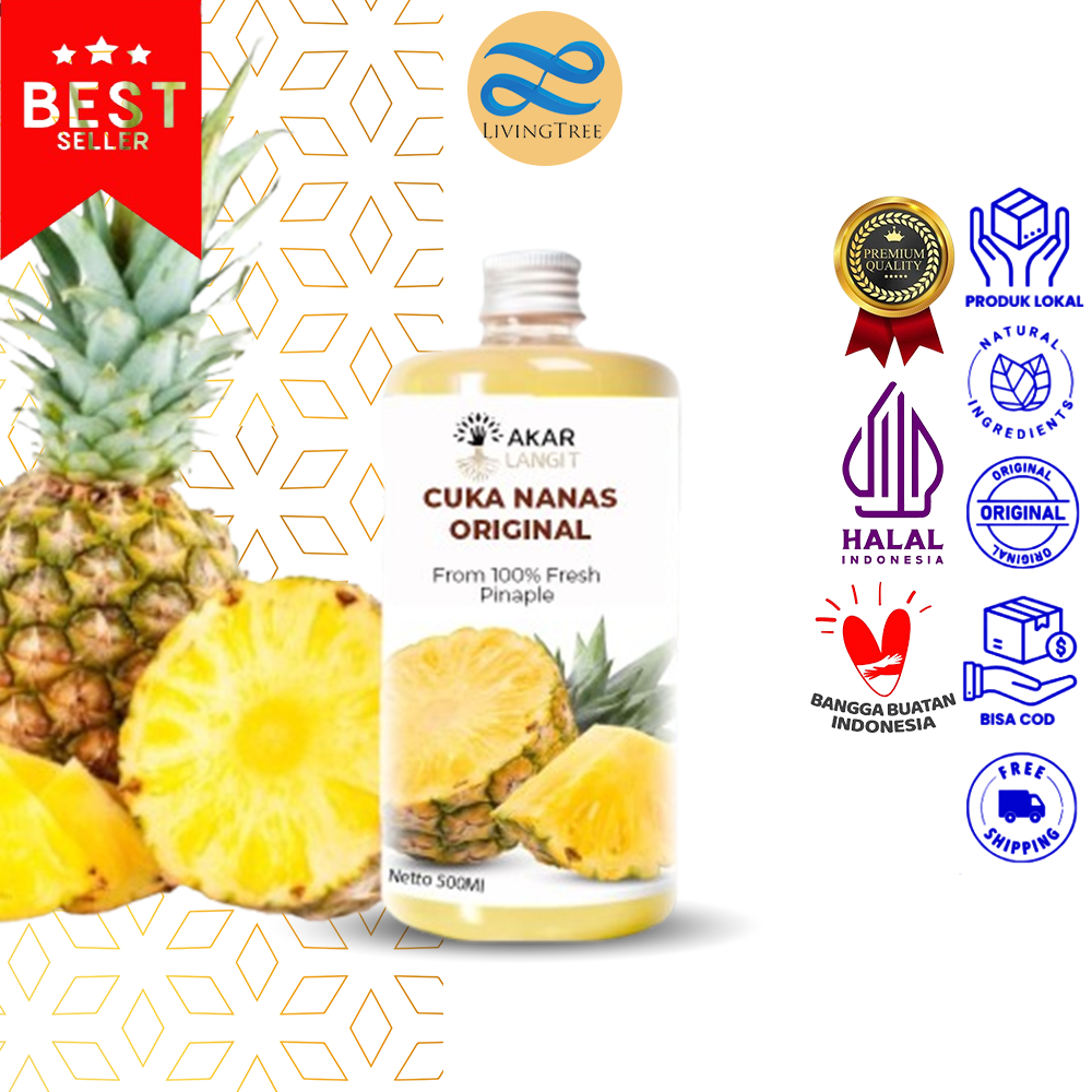 

Cuka Nanas 500ML Akarlangit / Pineapple Cider Vinegar with mother