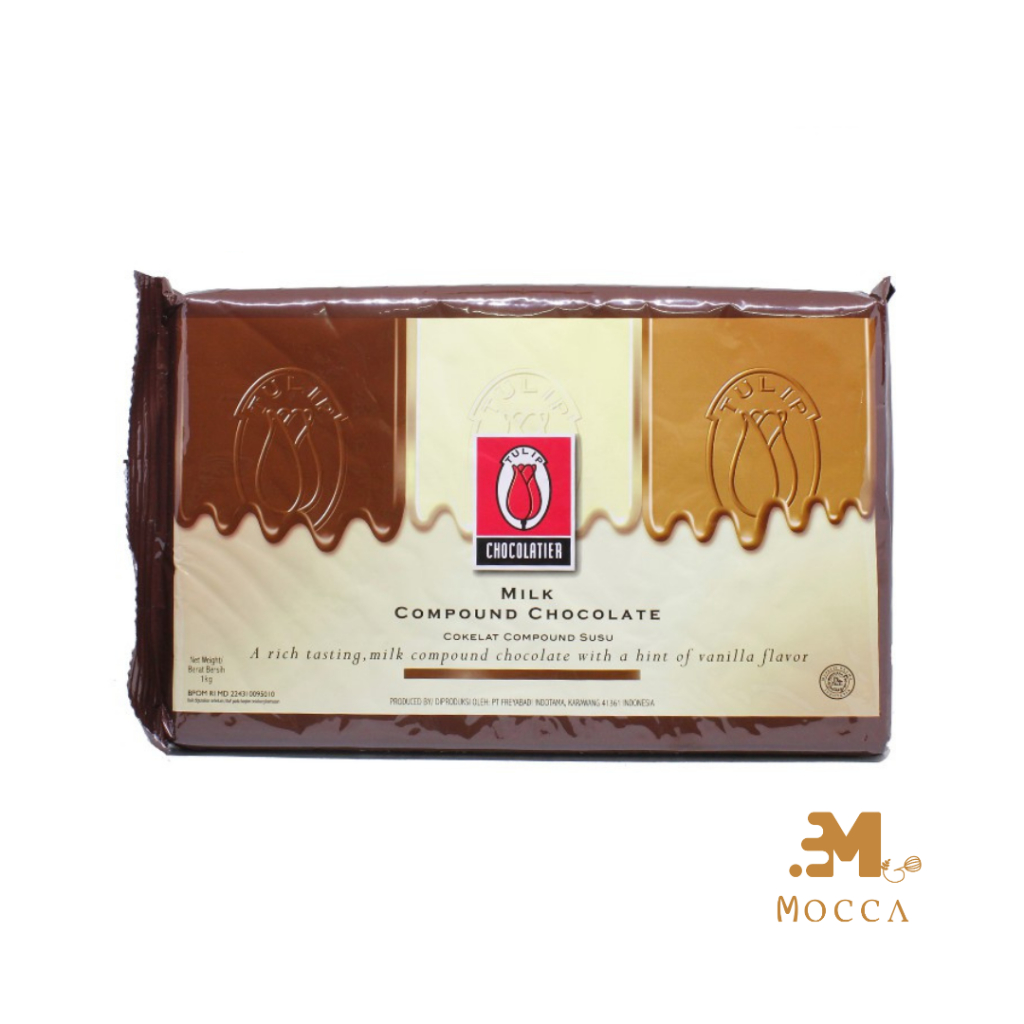 

TULIP SUPER COMPOUND MILK CHOCOLATE 1KG (TAMBAHKAN EXTRA PACKING)