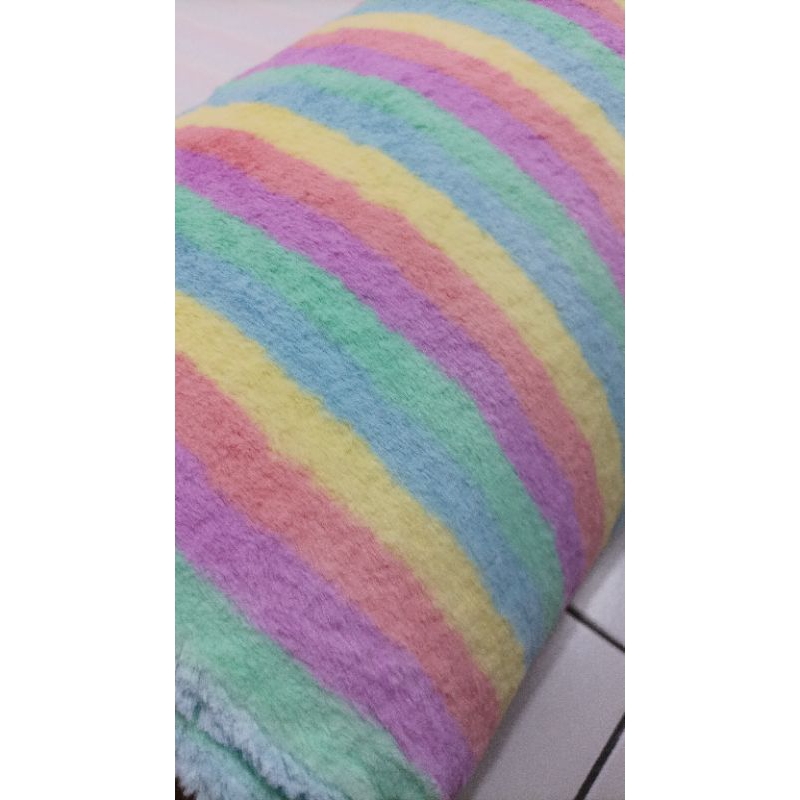Rainbow Classic Short Fur Bulu Pendek Kain Karpet Bulu Taplak